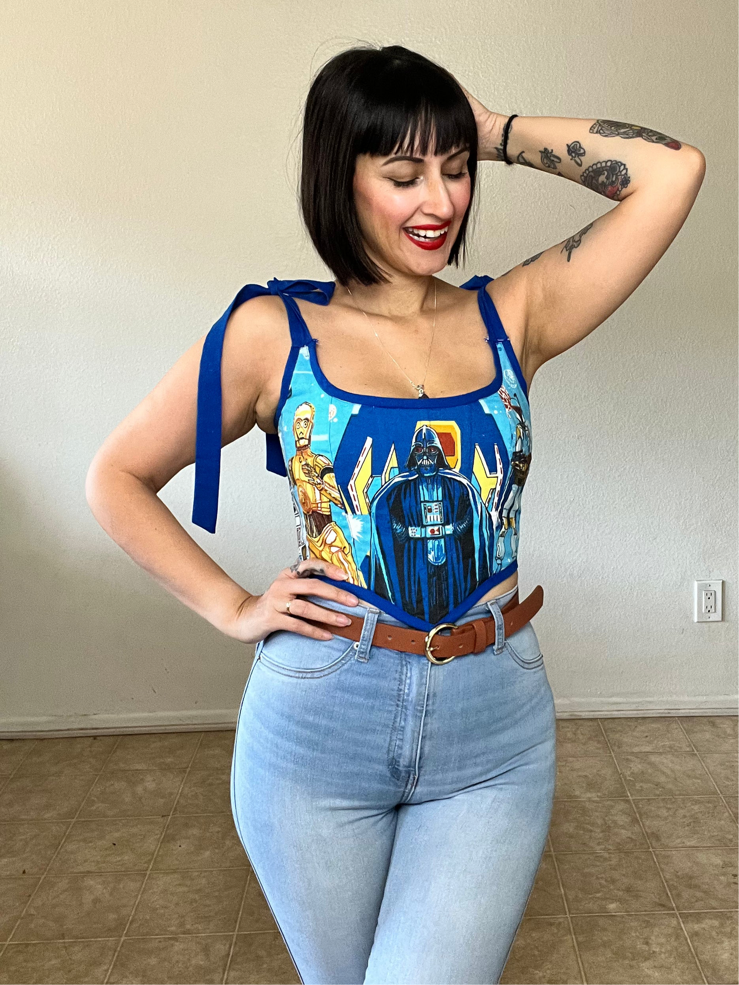 Upcycled Empire Strikes Back Corset Top