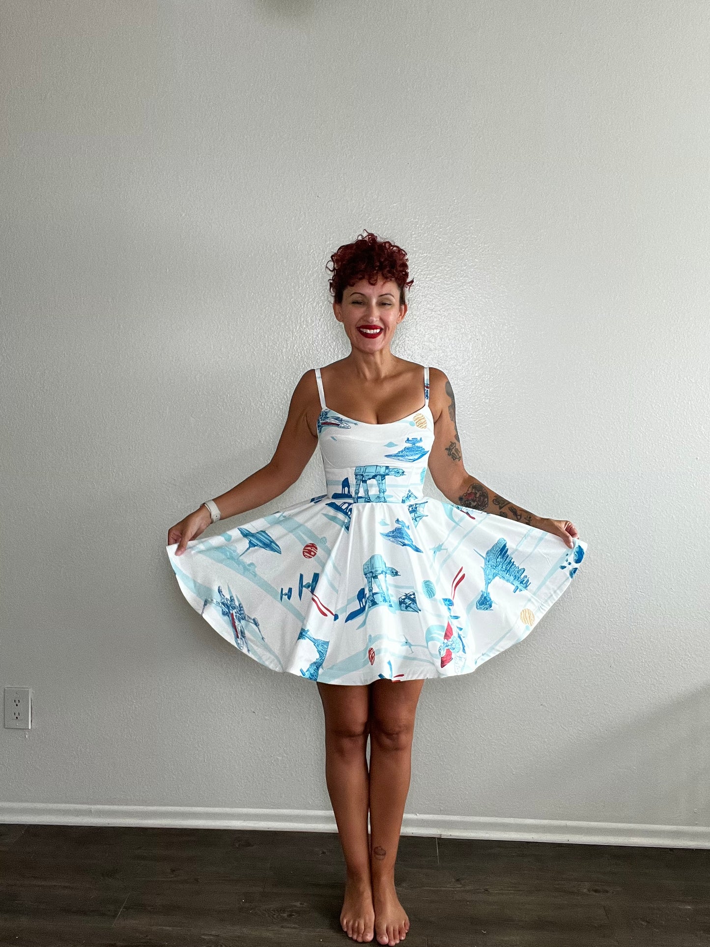 Blue Sw upcycled dress