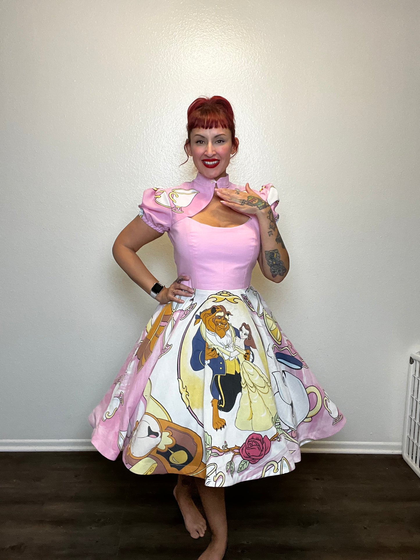 Beast Princess Mandrin Collar Upcycled Dress