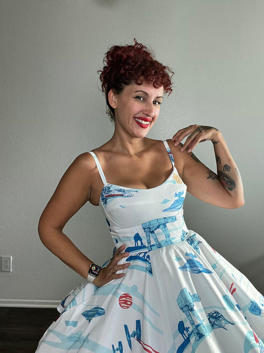 Blue Sw upcycled dress