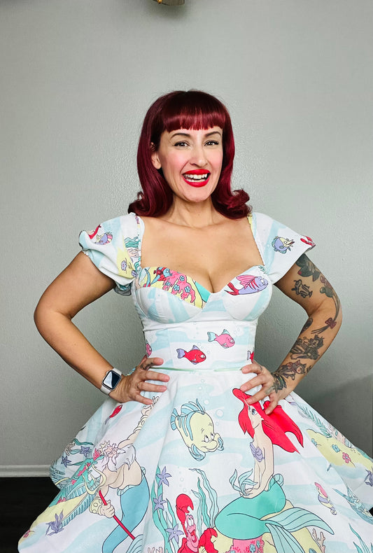 Corseted Little Mermaid Bedsheet Dress