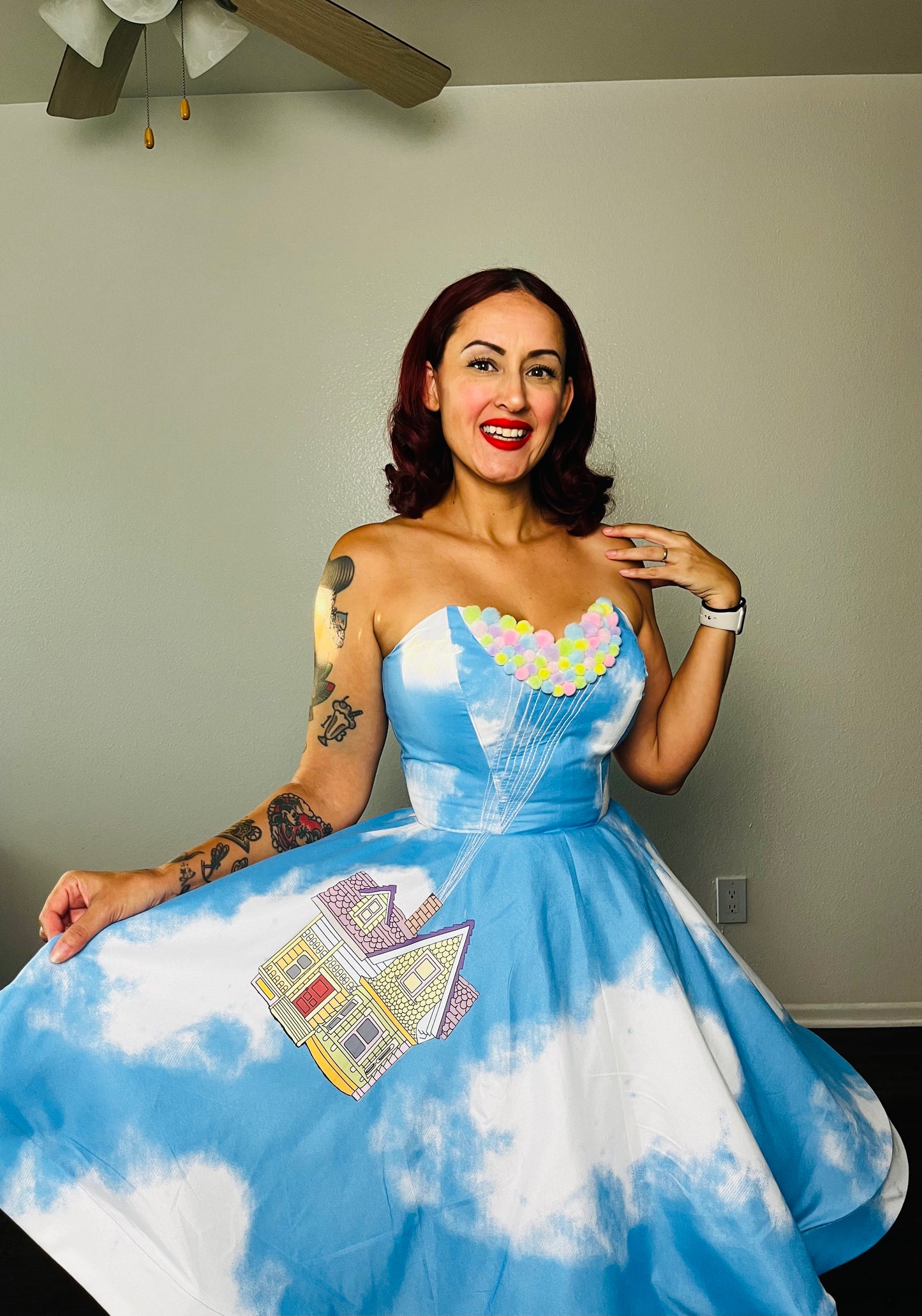 Up in the Clouds bedsheet Dress