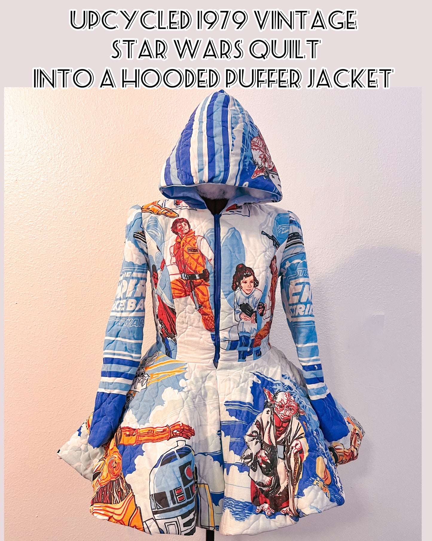 SW upcycled Bedsheet puffer Jacket