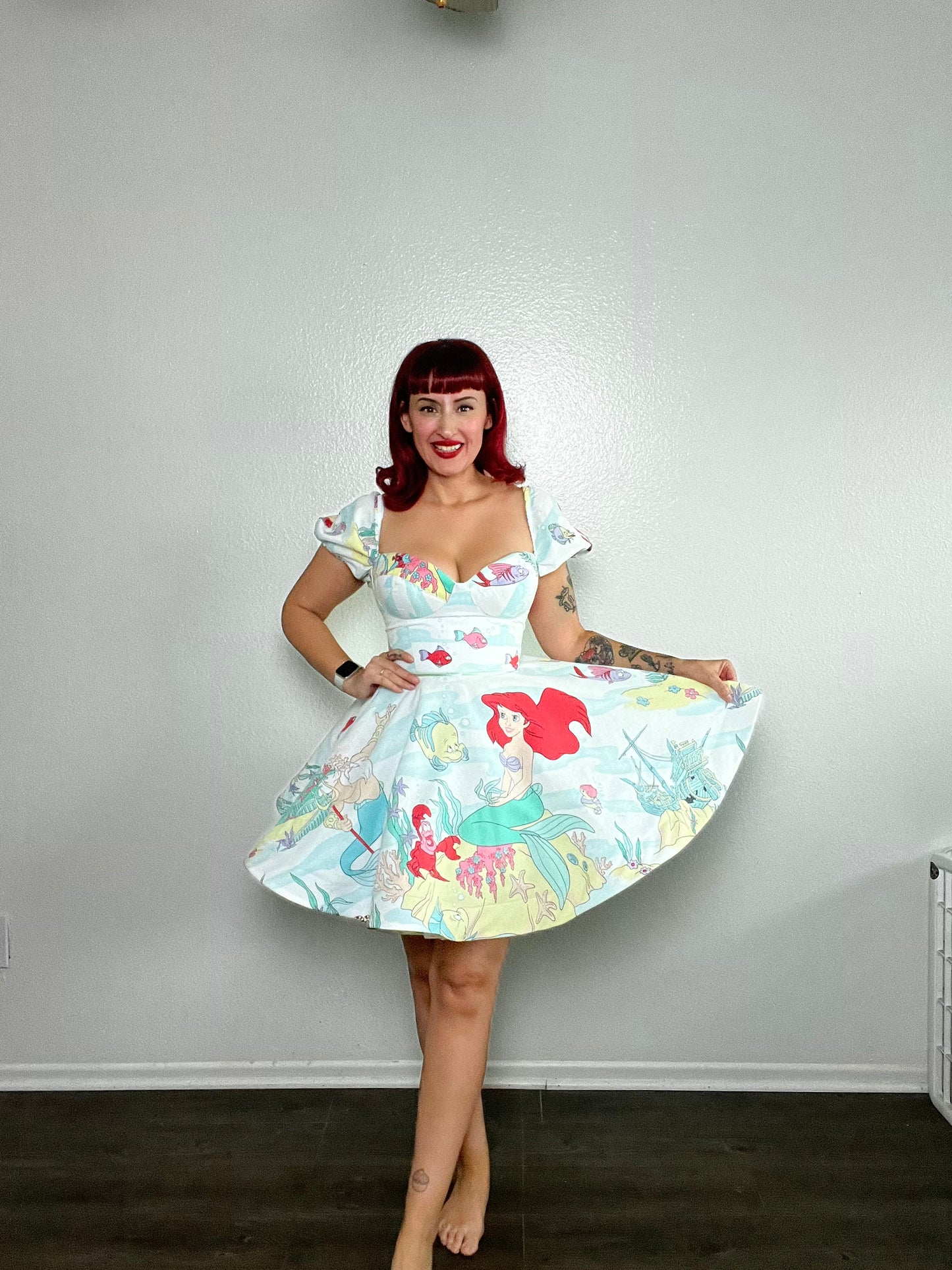 Corseted Little Mermaid Bedsheet Dress